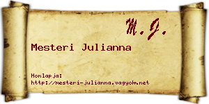 Mesteri Julianna névjegykártya